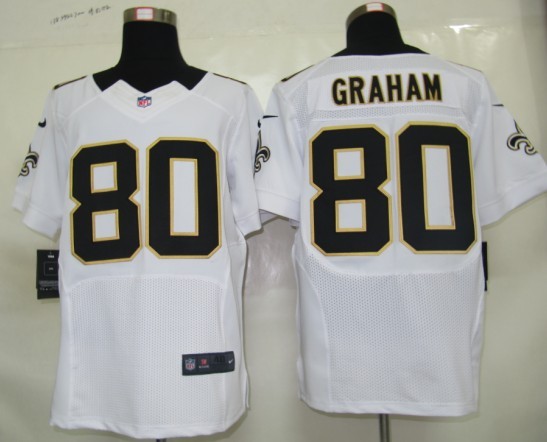 Nike Elite Jersey New Orleans Saints 80 Graham White Authentic